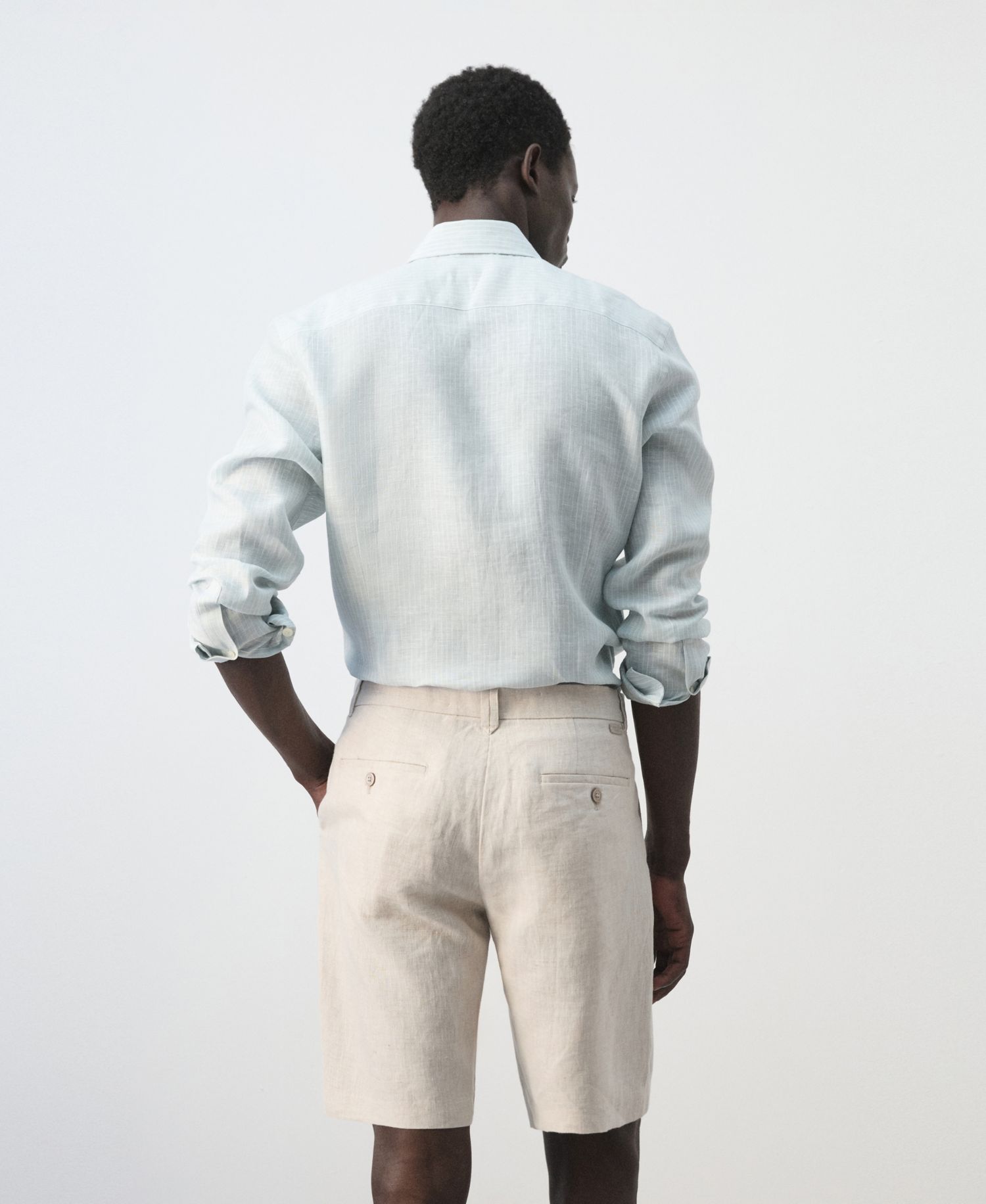 Men's Linen Slim-Fit Shirt