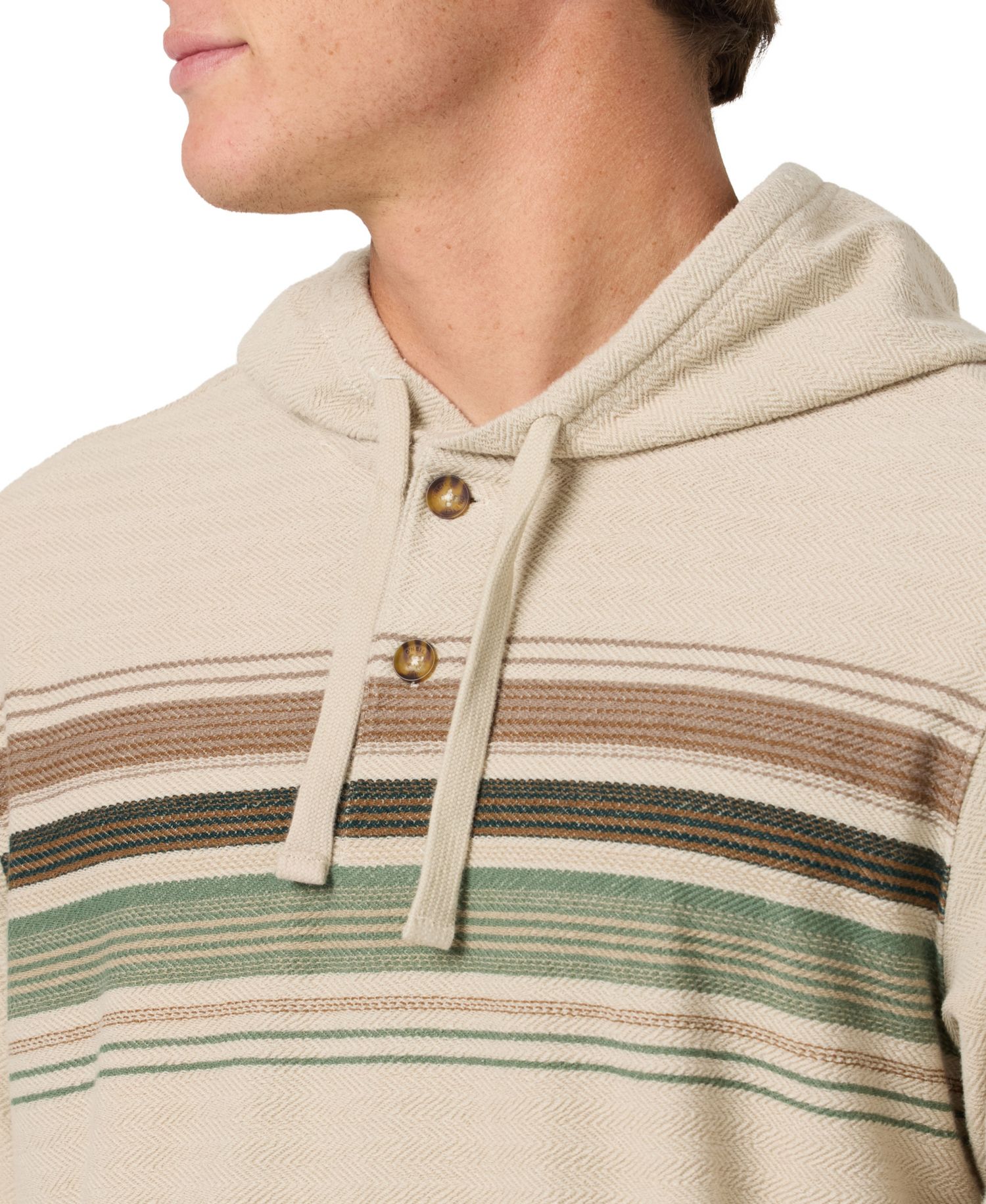 Men's Bavaro Block Striped Poncho Hoodie