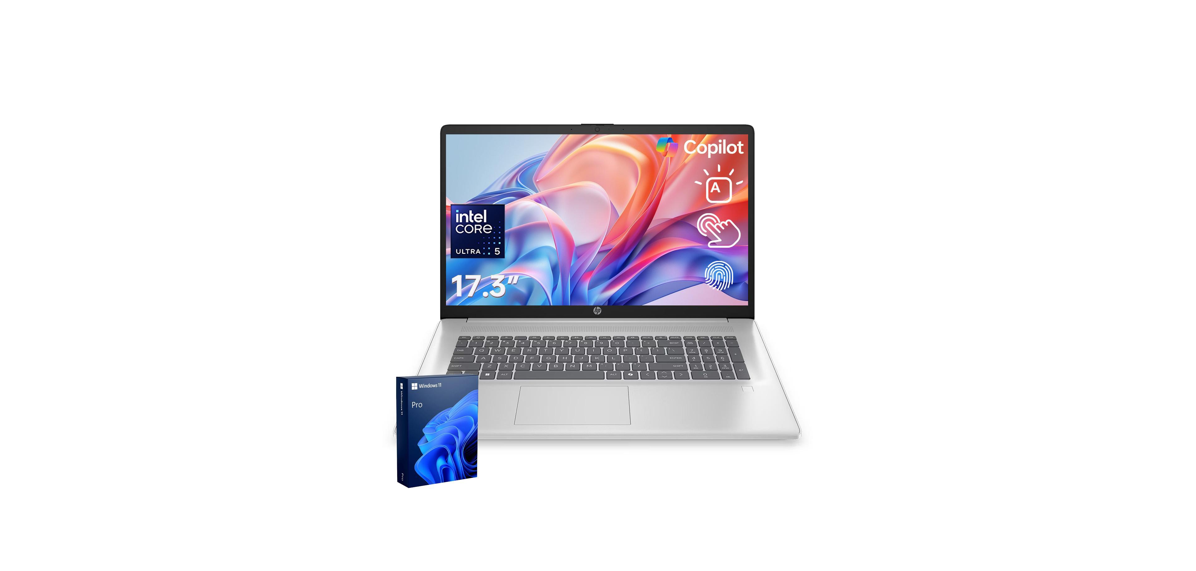 Hp 17.3" Touchscreen Business Copliot Ai Laptop, Intel Core Ultra 5 225U, 64GB DDR5 Ram, 1TB Ssd, Wi-Fi 6, Win11 Pro