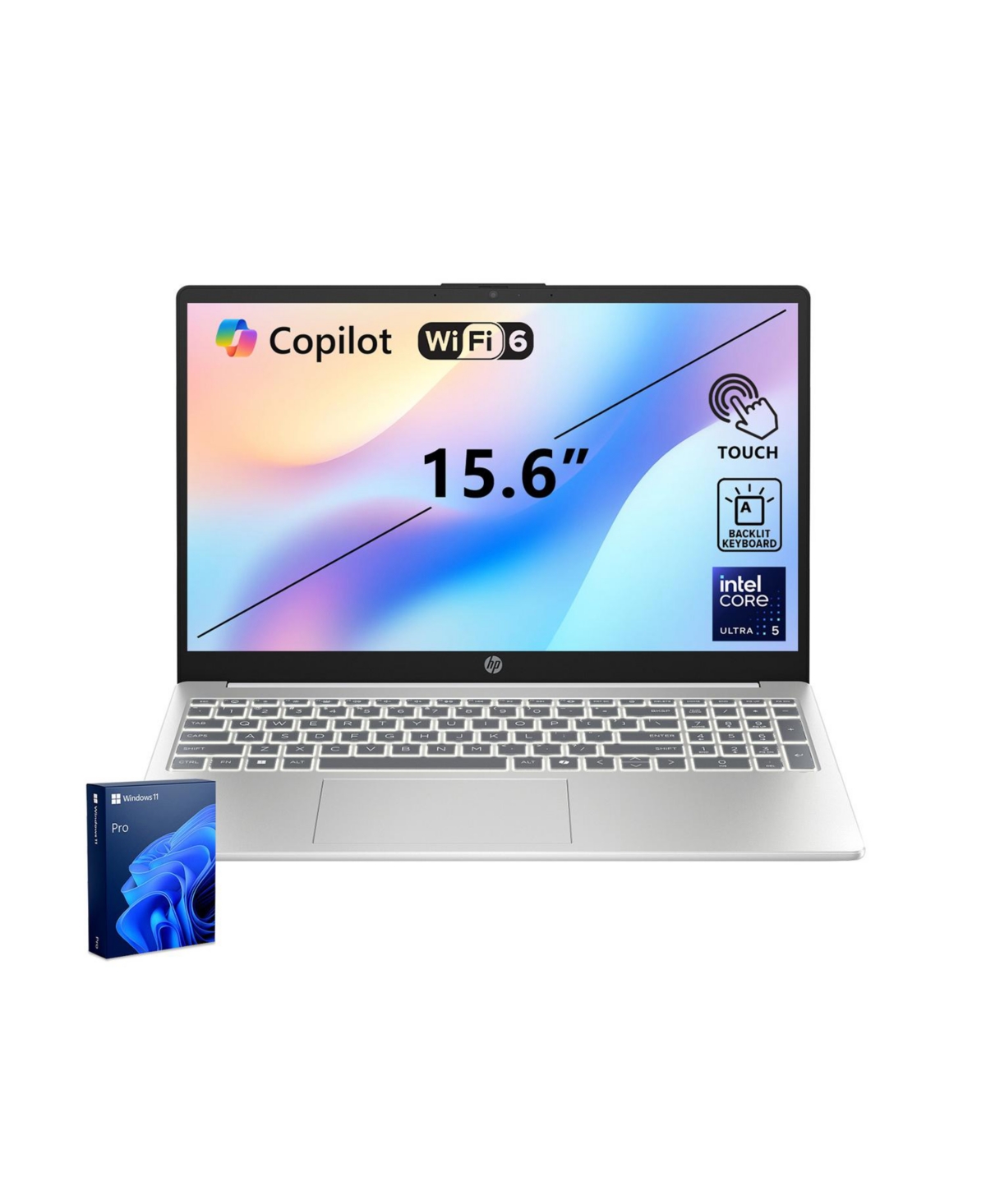 Hp 15.6 inches Touchscreen Laptop, Intel Core Ultra 5 125H, Intel Graphics, 32GB DDR5, 2TB Ssd, Wi-Fi 6, Win11 Pro