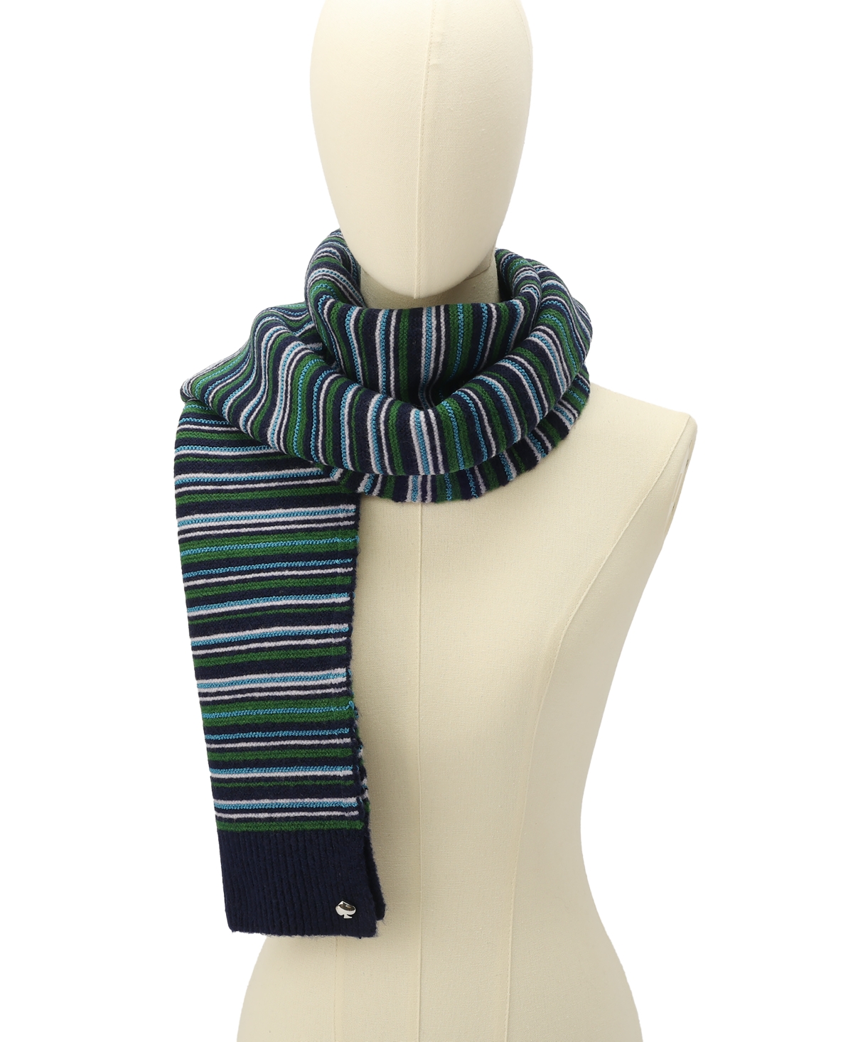 kate spade new york Women's Garter Stitch Stripe Knit Scarf