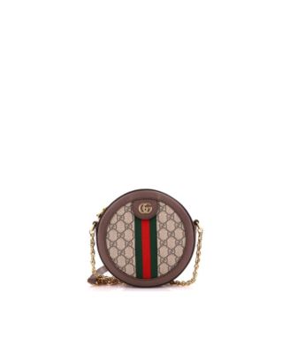 Mini Ophidia Round Shoulder Bag GG Coated Canvas