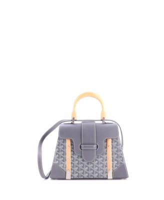 PM Saigon Top Handle Bag Coated Canvas with Leather