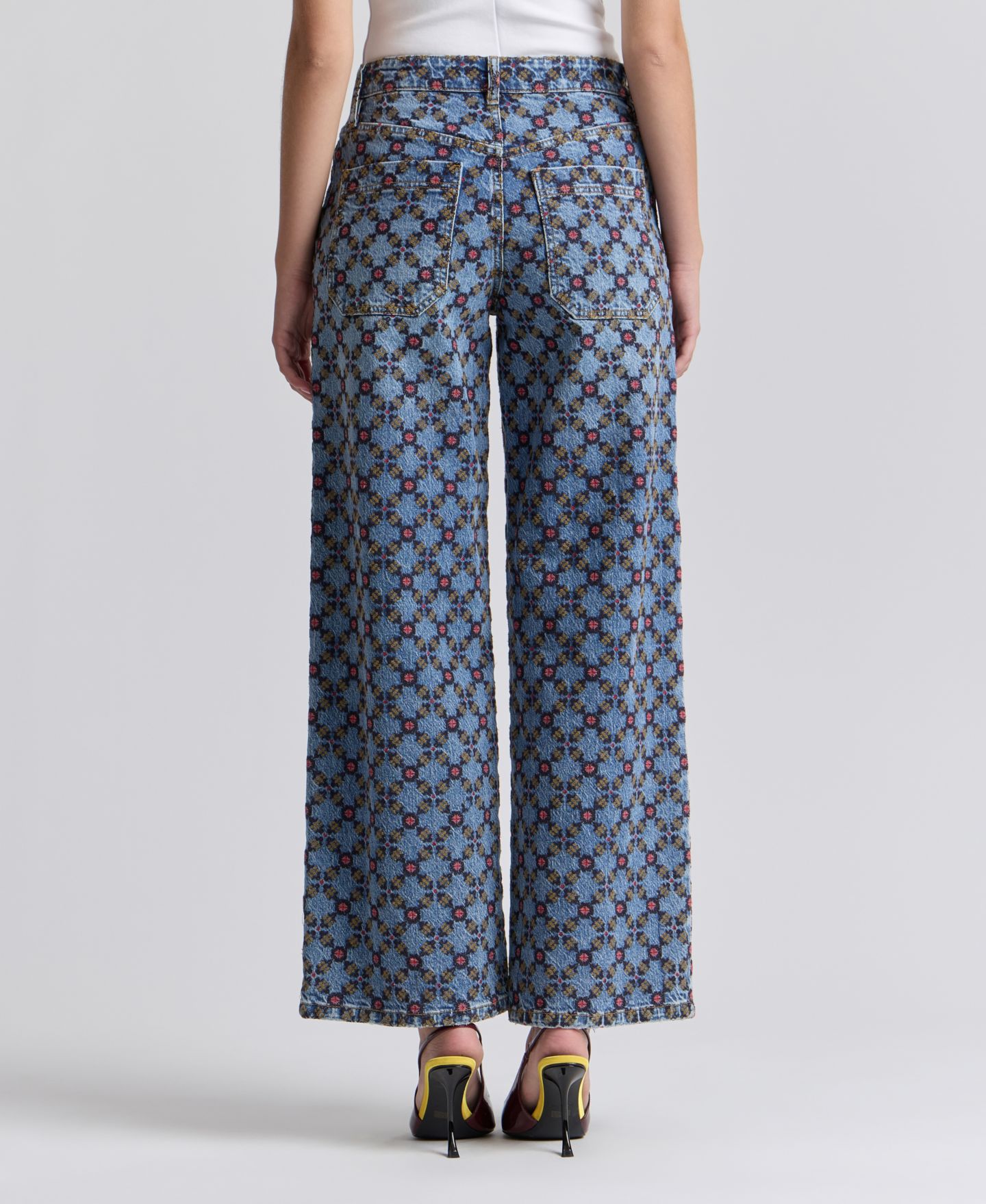 Женские джинсы Avec Les Filles Mid-Rise Wide-Leg, цвет: Варёный — фото 5