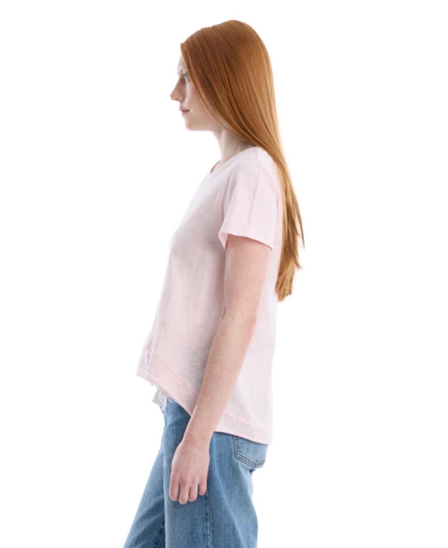 Women's Boxy Short Sleeve Mixed Hem Tee