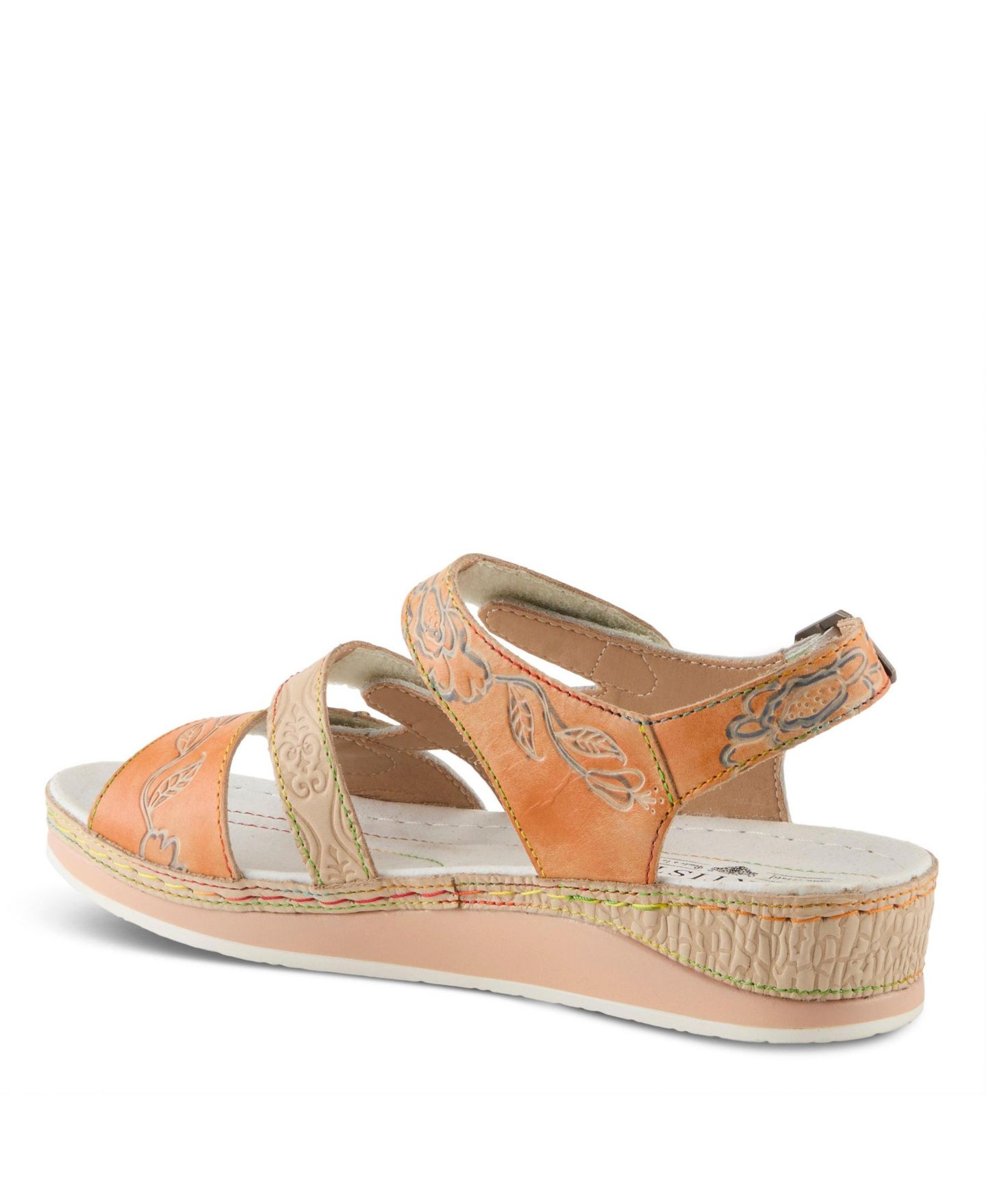 Женские сандалии L'Artiste Wedge Sandal with Ankle Strap, цвет: Бежевый разноцветный — фото 7