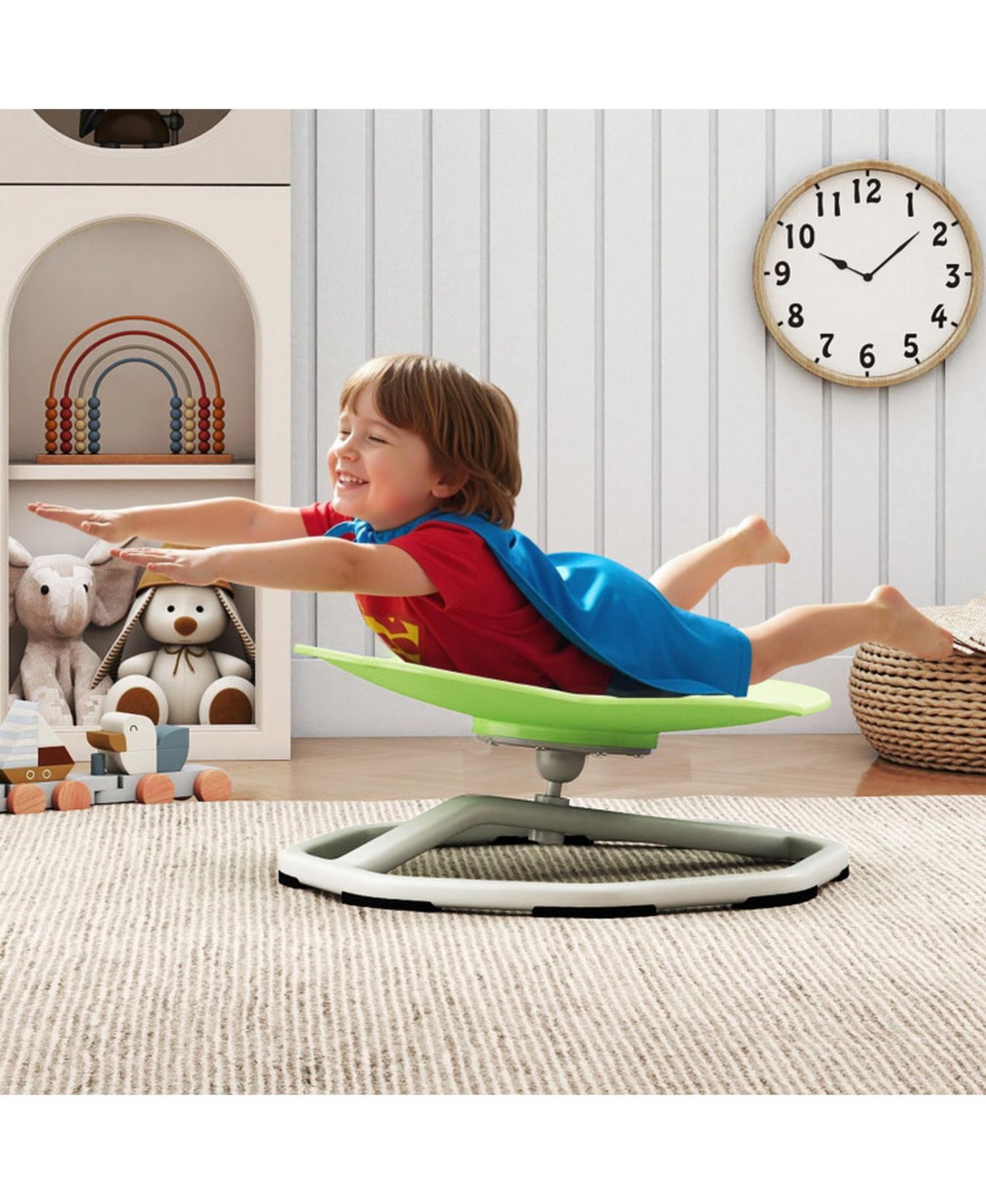 Kids Sensory Swivel Chair with Non-Slip Metal Base
