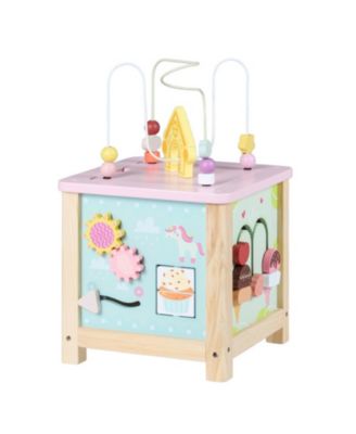 Wooden Montessori Activity Cube Sensory Toy for Toddlers 18+ Months