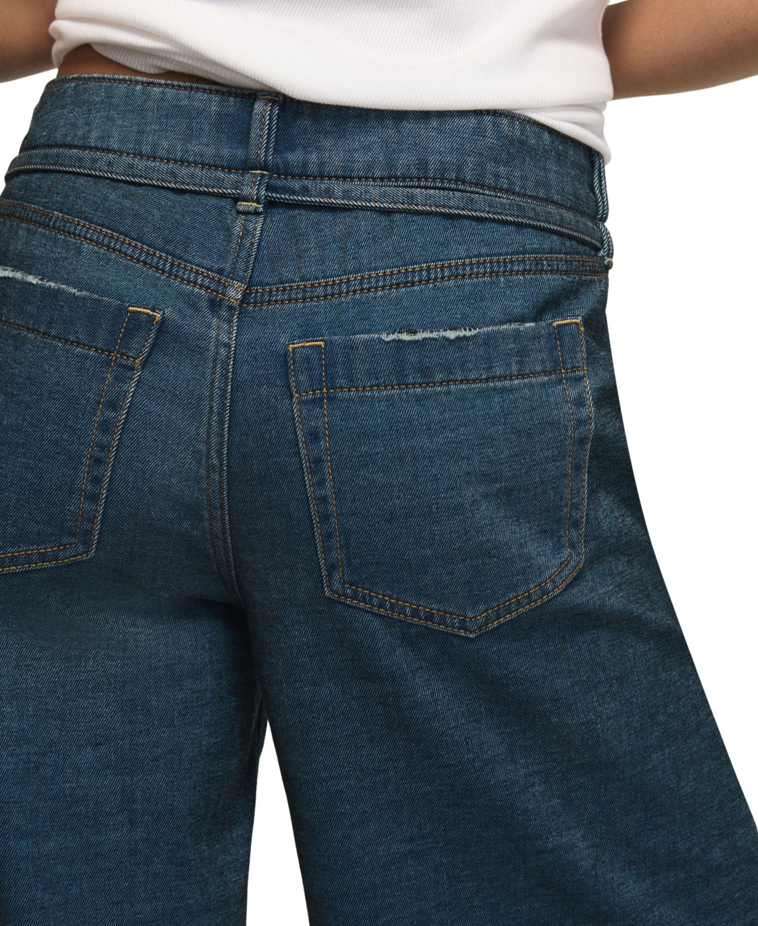 Women's Liquid Denim Luxe High-Waisted Wide-Leg Medium Rinse Jeans