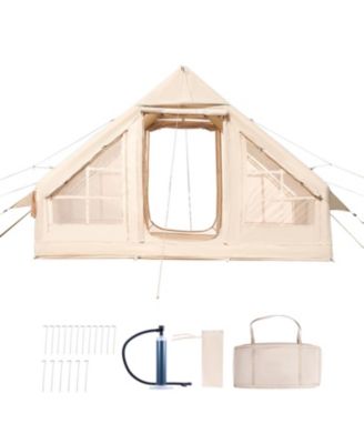 Inflatable 3 to 5 Person Camping Tent with Stove Jack