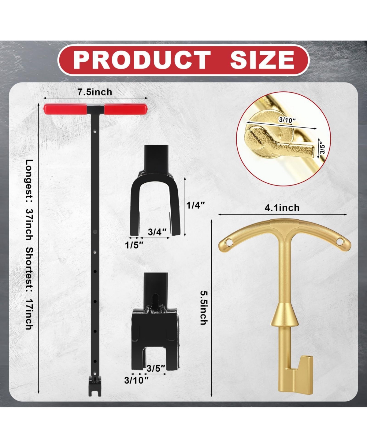Xdovet Water Meter Key Steel Wrench T-handle Adjustable 4-way Cross Tool