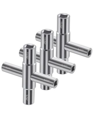 3 Pack 4 Way Sillcock Key Universal Hose Bib Wrench