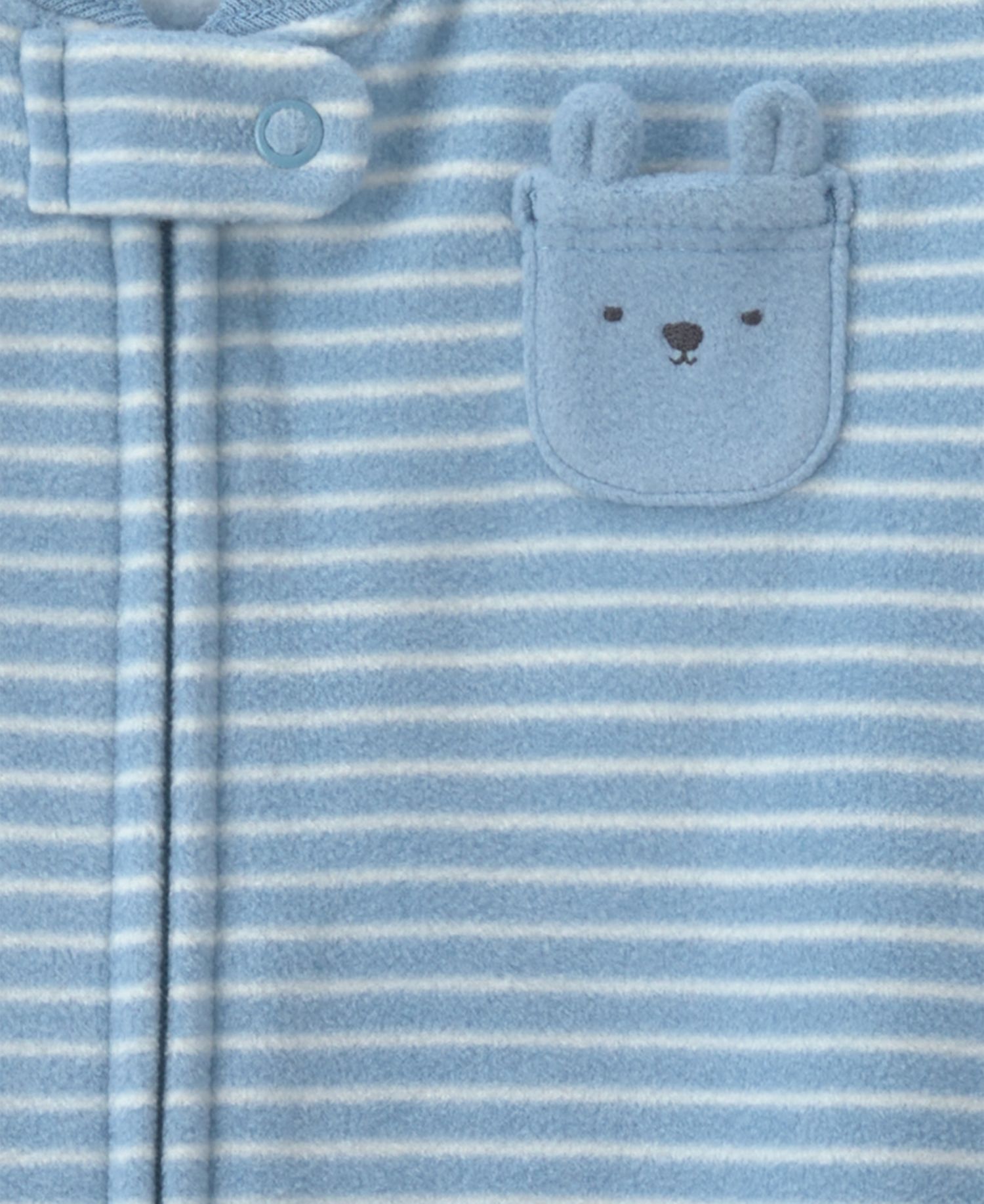 Baby Boys' and Baby Girls' Striped Fleece Loose-Fit Wearable Blanket