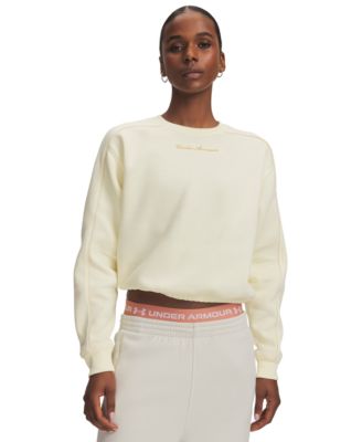 Women's Rival Shimmer Cropped Long-Sleeve Crewneck Sweatshirt