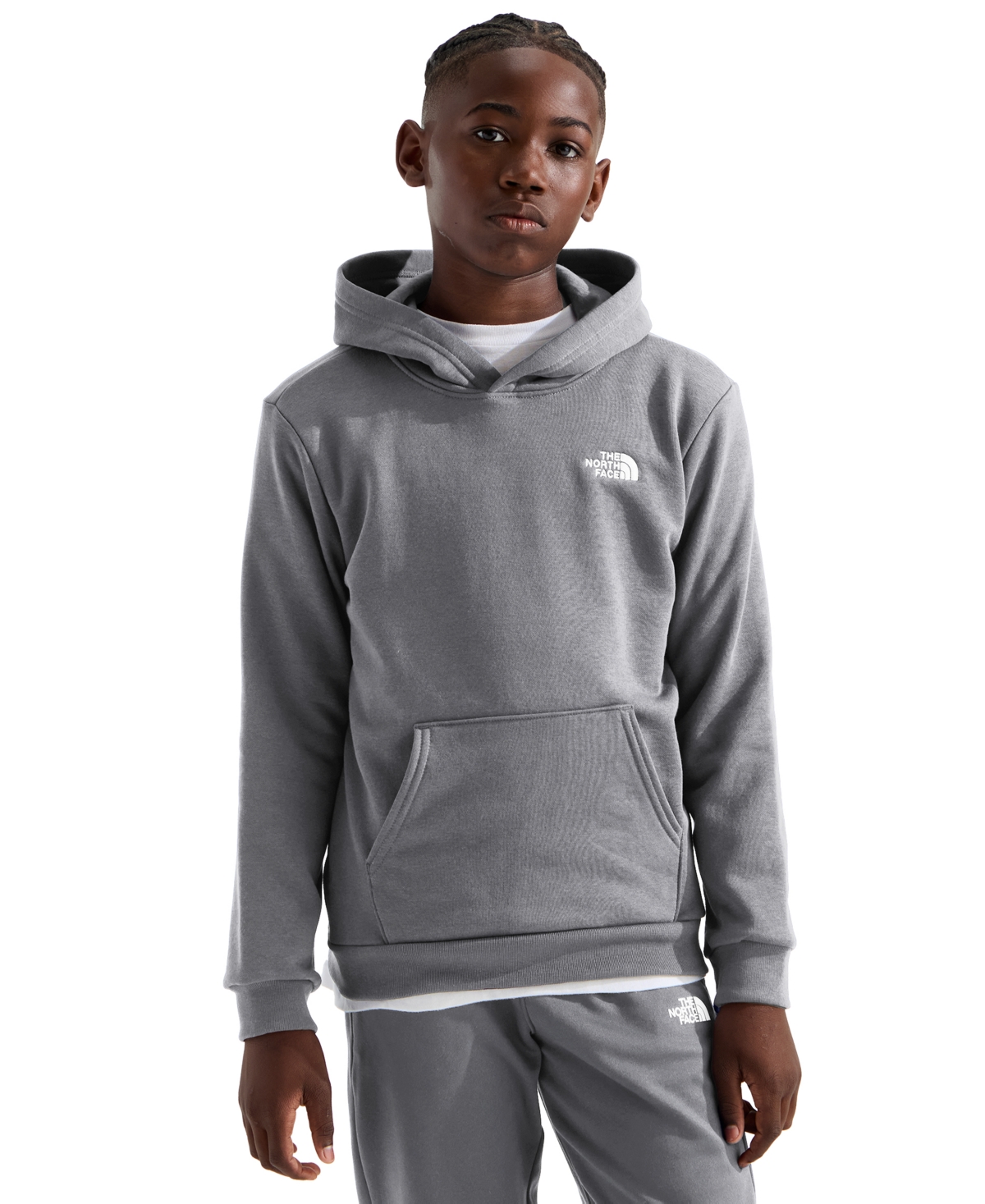 The North Face T-Shirtn Evolution Simple Dome Pullover Hoodie (Size: XL (14/16)): Pale Grey Heather
