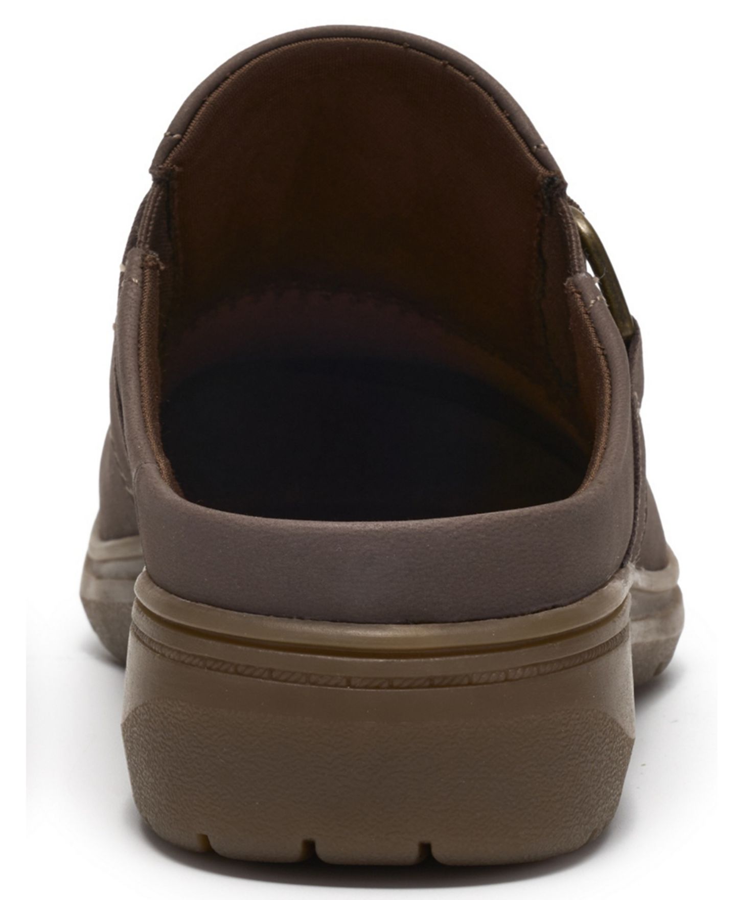 Женские сабо Clarks Carleigh Viola Slip-On Mules, цвет: Серо-бежевый нубуковый — фото 3