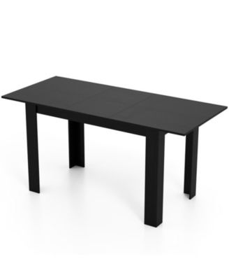 Extendable Rectangular Dining Table 47in-62in for 4-8 People Large Kitchen Table
