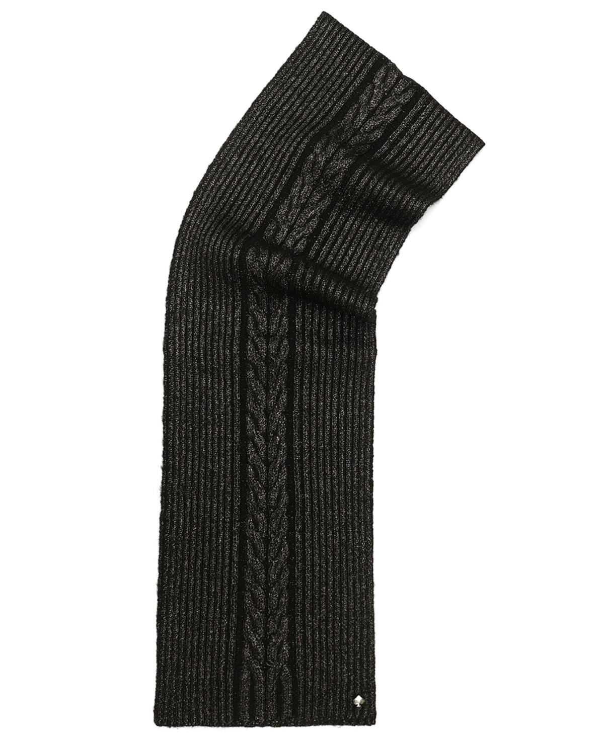 kate spade new york Women's Metallic Cable Knit Scarf