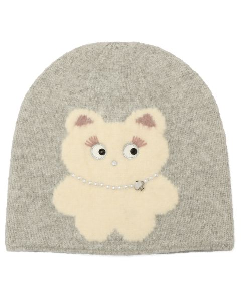 Женская шапка Kate Spade New York Clover Cat Knit, цвет: Серый