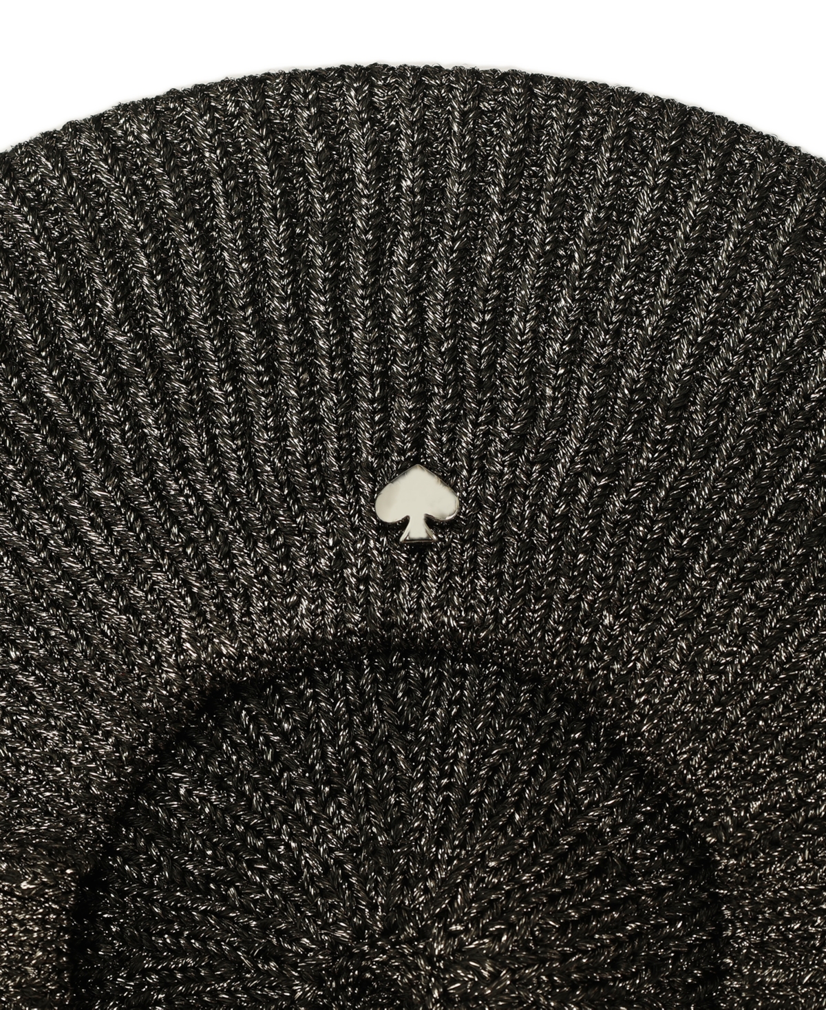kate spade new york Women's Metallic Rib Knit Beret