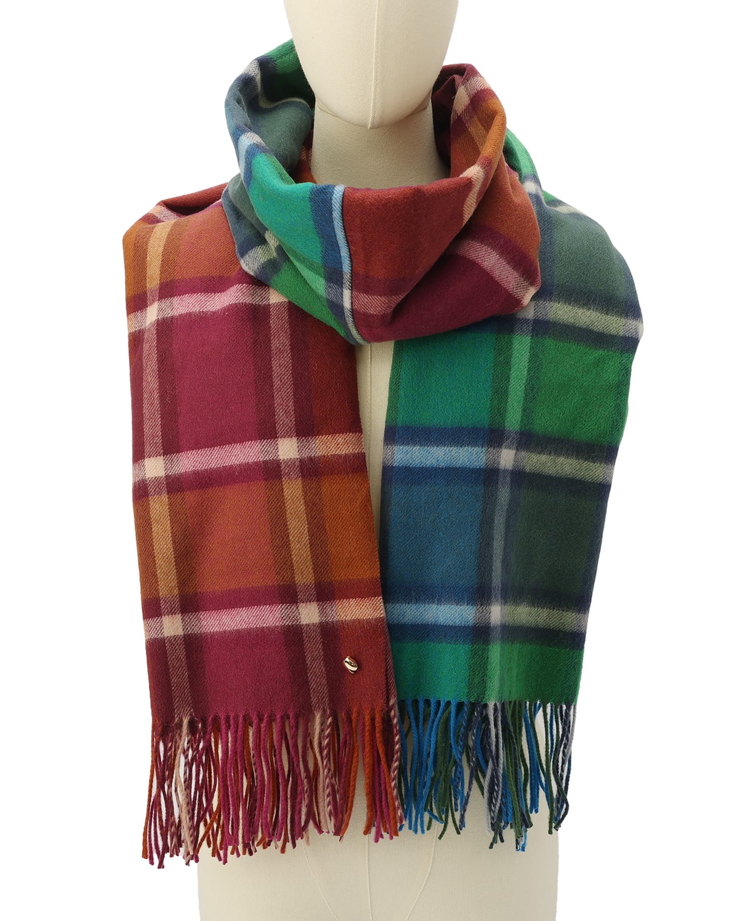 Women's Plaid Mix Yarn-Dyed Scarf