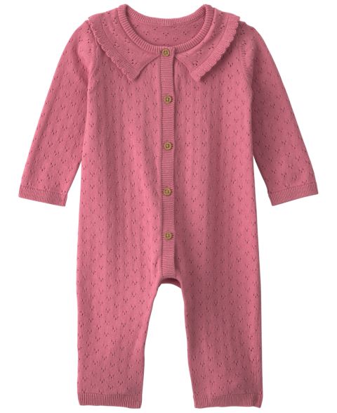 Комбинезон Carter's Pointelle Long-Sleeve Jumpsuit для девочек-малышей, цвет: Розовый