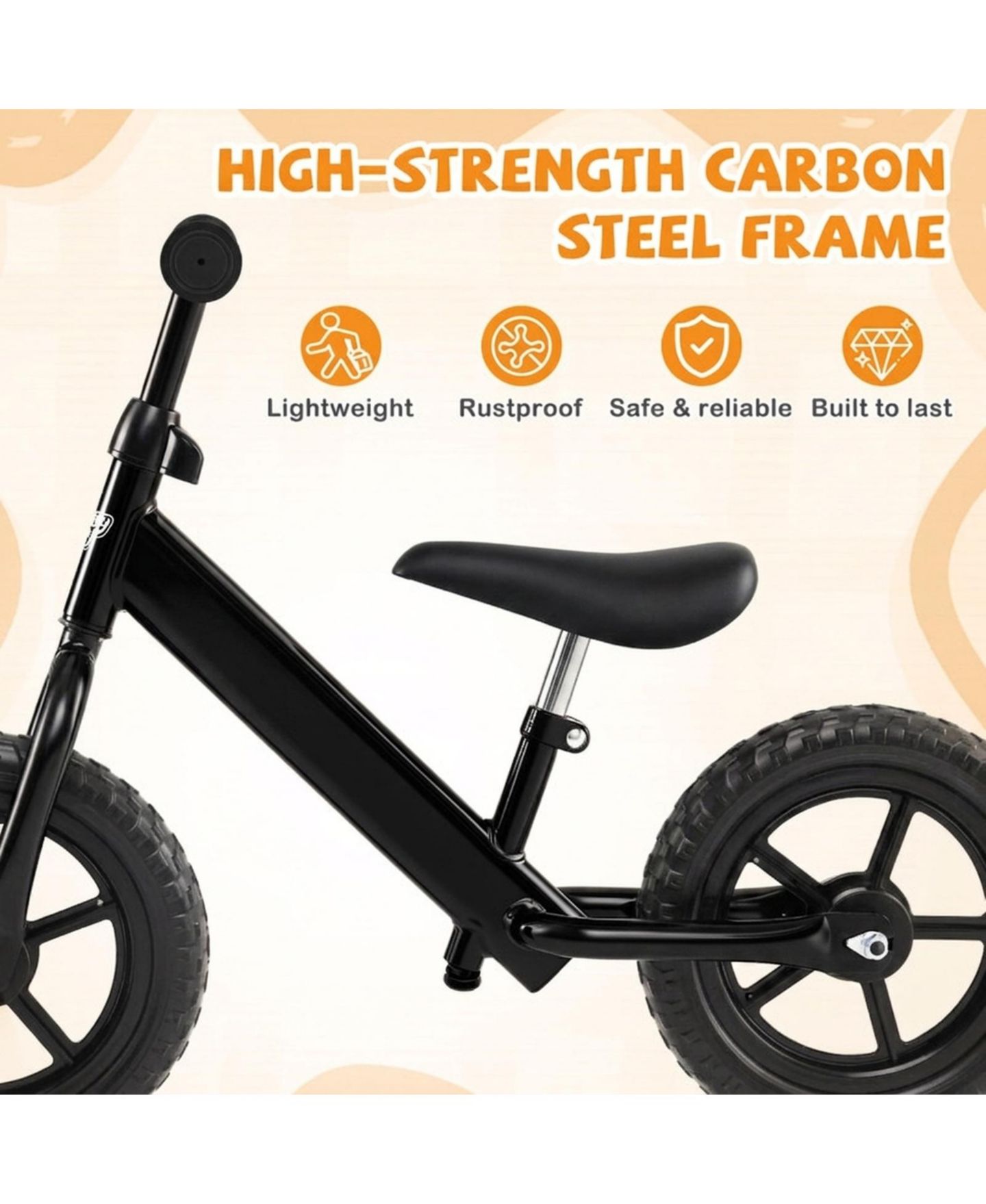 Детская игрушка SUGIFT Lightweight Toddler No-Pedal Balance Bike, Ages 2-5, цвет: Чёрный — фото 6