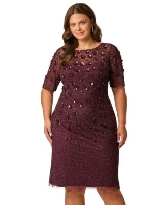 Plus Size Embellished Sheath Dress
