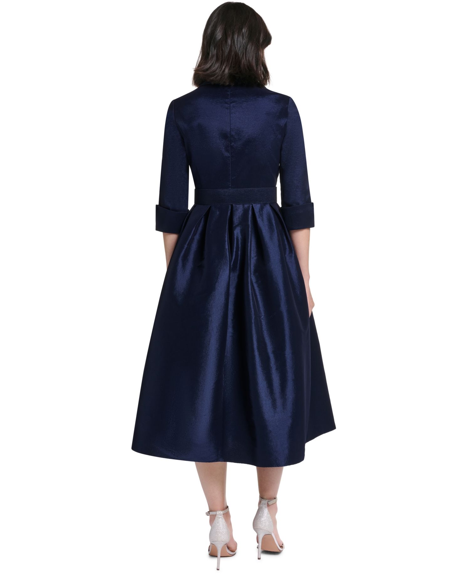 Petite Wedding Guest 3/4-Sleeve Embellished Dress