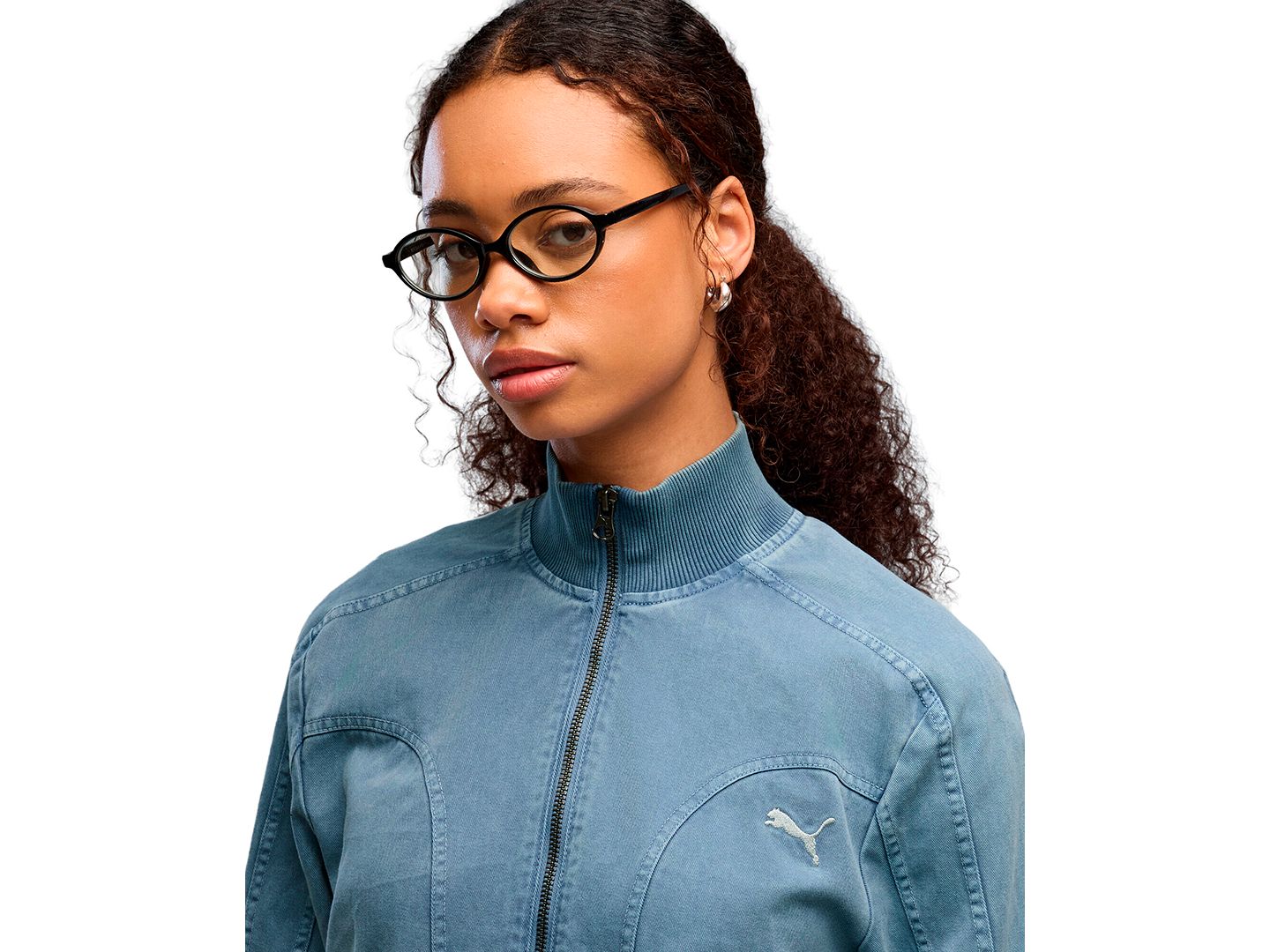 Женская куртка Puma Future Archive Washed-Twill Bomber Short, цвет: Холодный синий — фото 3
