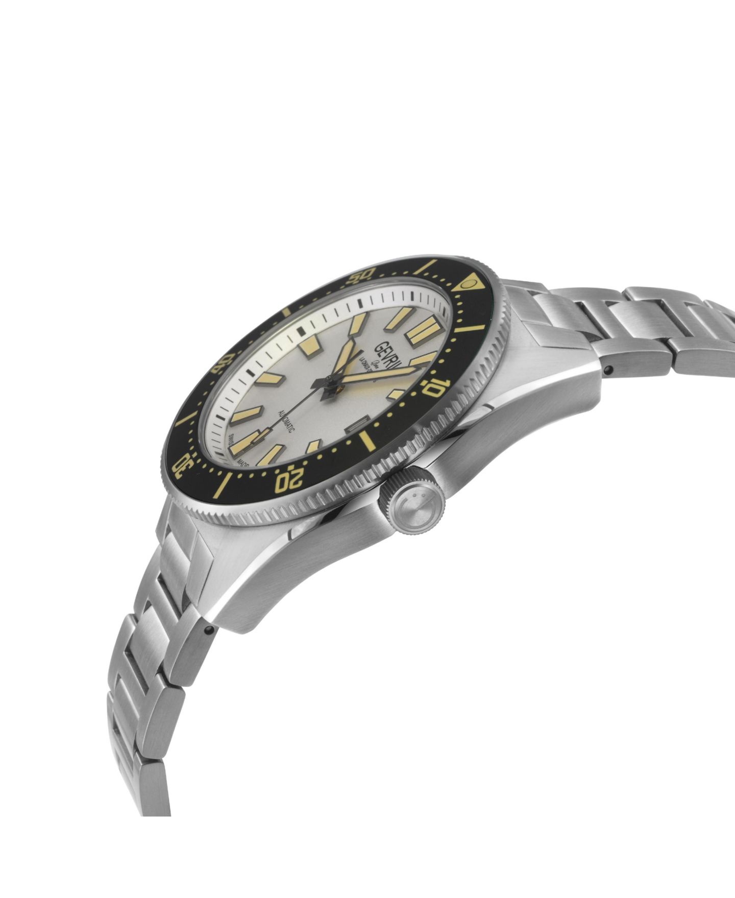 Мужские часы Gevril Swiss Made Mariner Row Swiss Automatic Silver Stainless Steel Bracelet Watch — фото 3