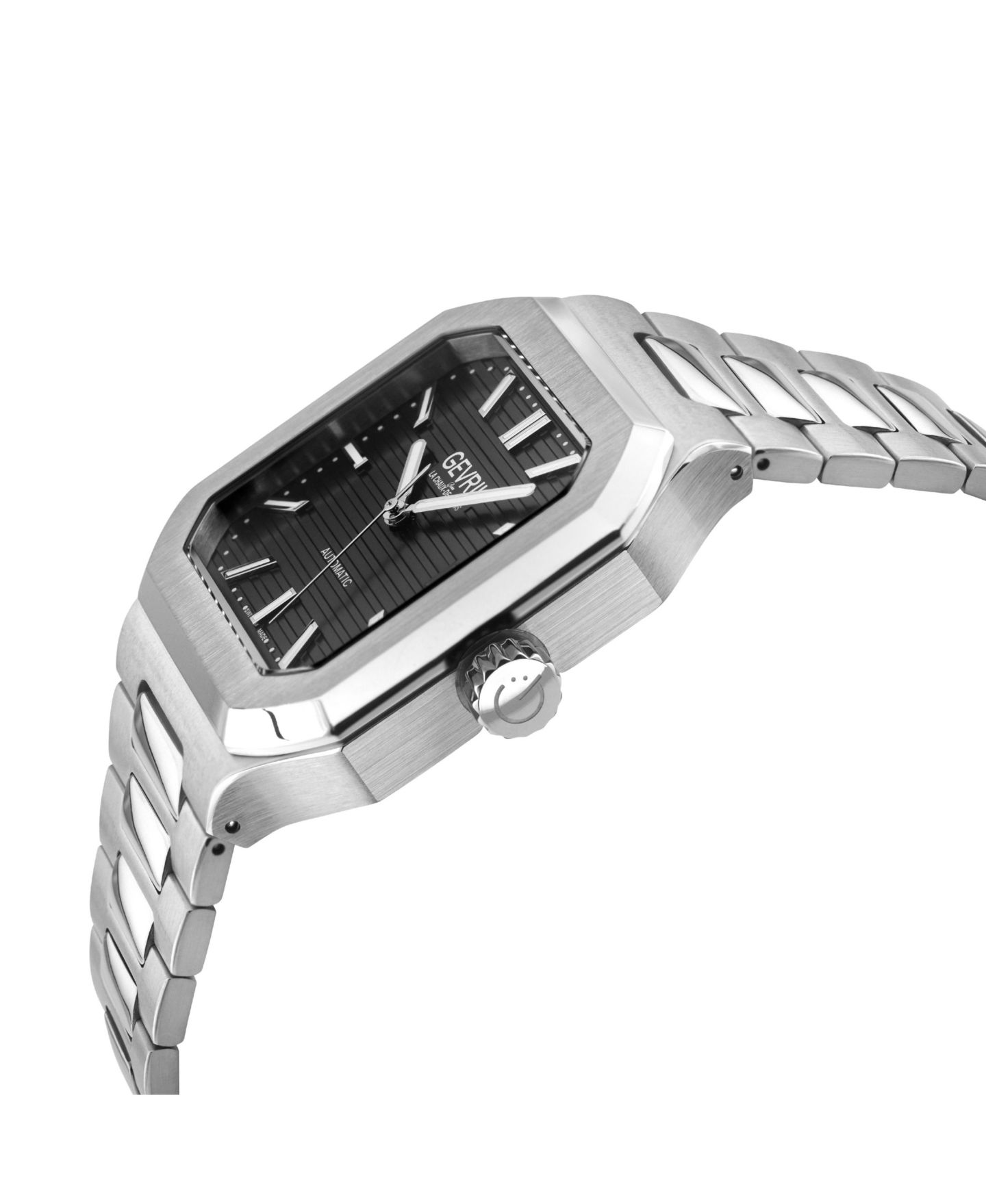 Мужские часы Gevril Swiss Made Grand Concourse Swiss Automatic Silver Stainless Steel Bracelet Watch — фото 3