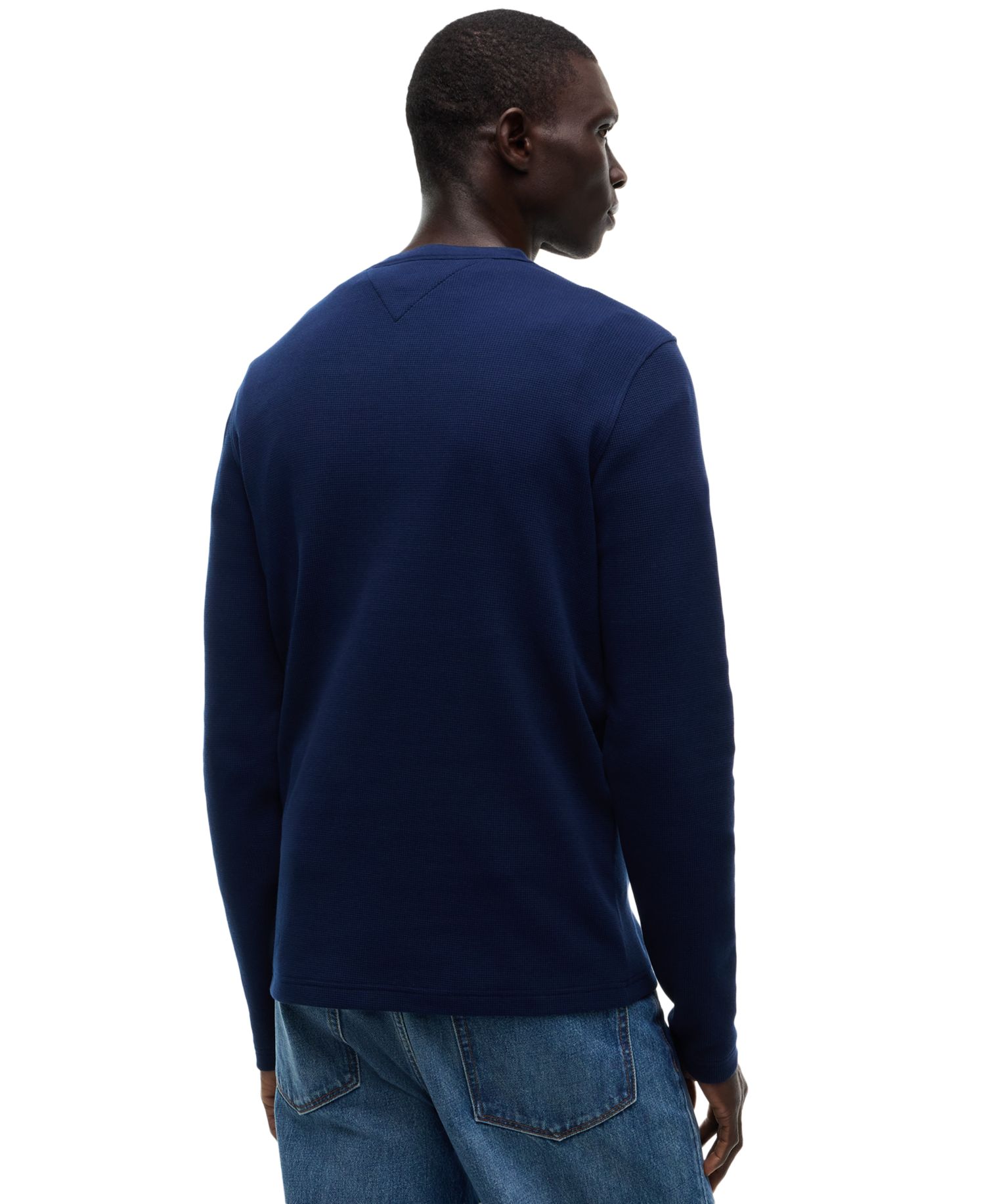 Men's Waffle Texture Henley Shirt