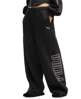 Women's Street Glam Wide-Leg Slouchy Fleece Pants