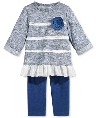 First Impressions 2-Pc. Marled Tunic & Leggings Set, Baby Girls (0-24 months), Only at Macy's