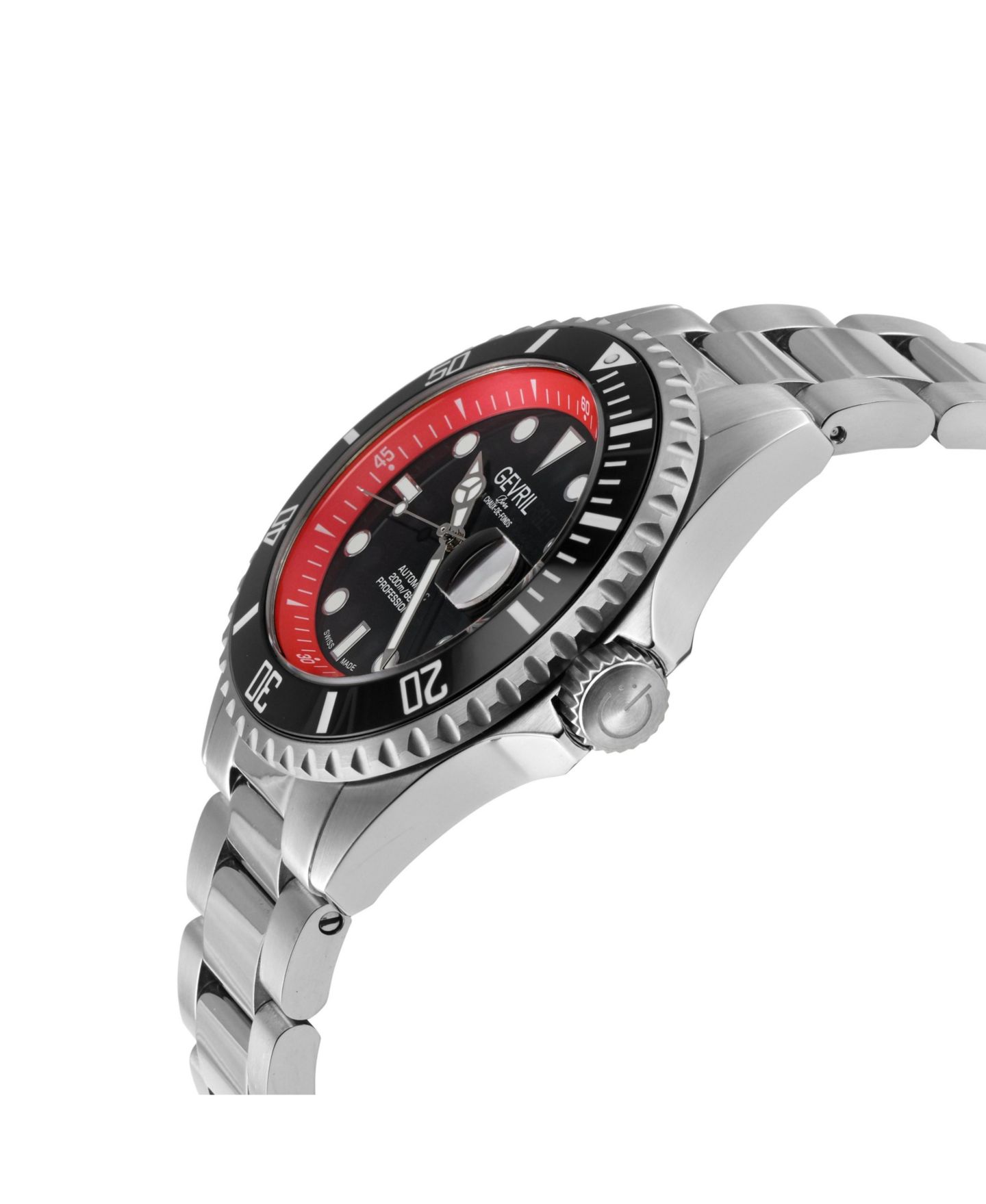 Мужские часы Gevril Swiss Made Wall Street Swiss Automatic Silver Stainless Steel Bracelet Watch — фото 2