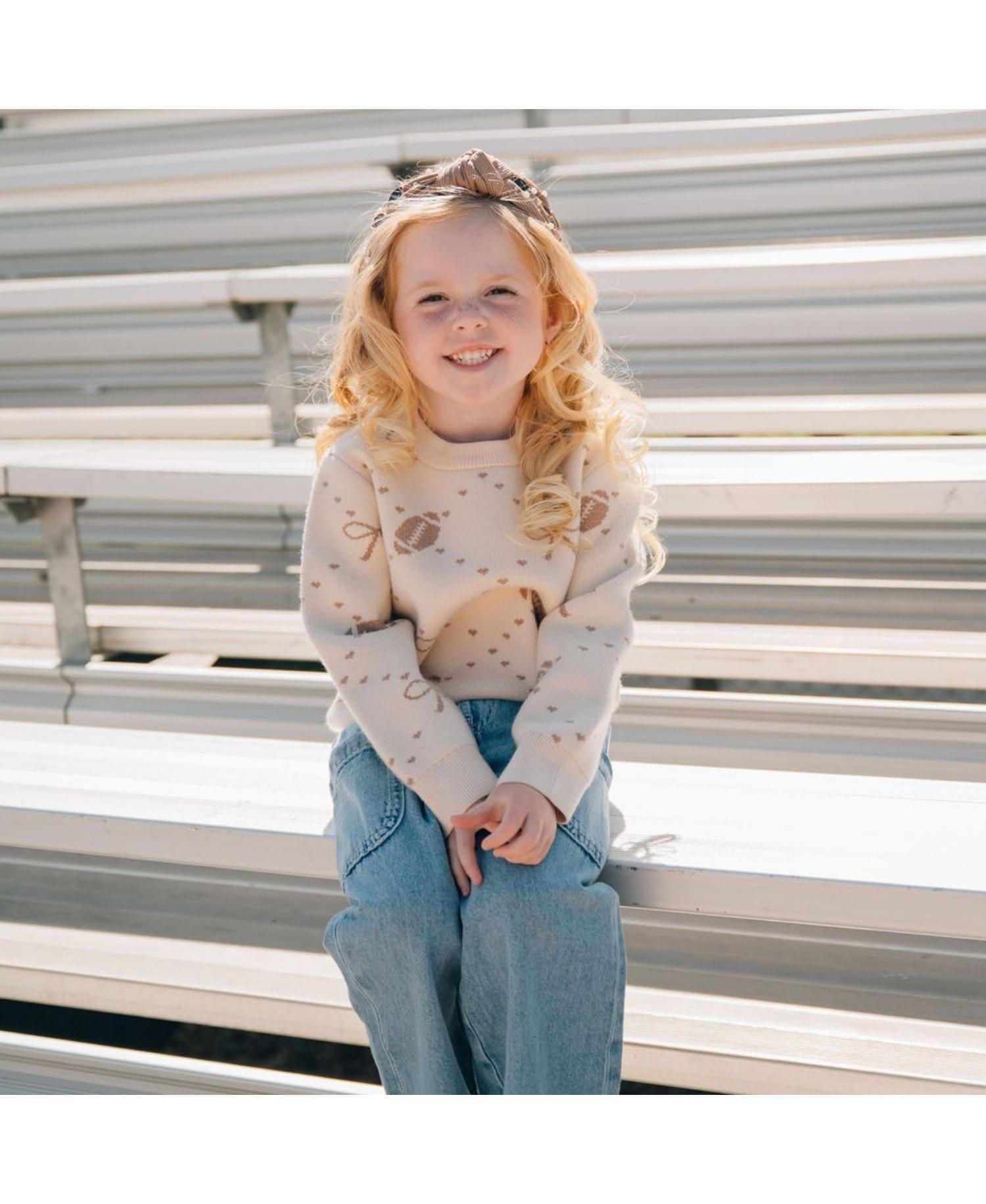 Baby Girls Football Trellis Sweater