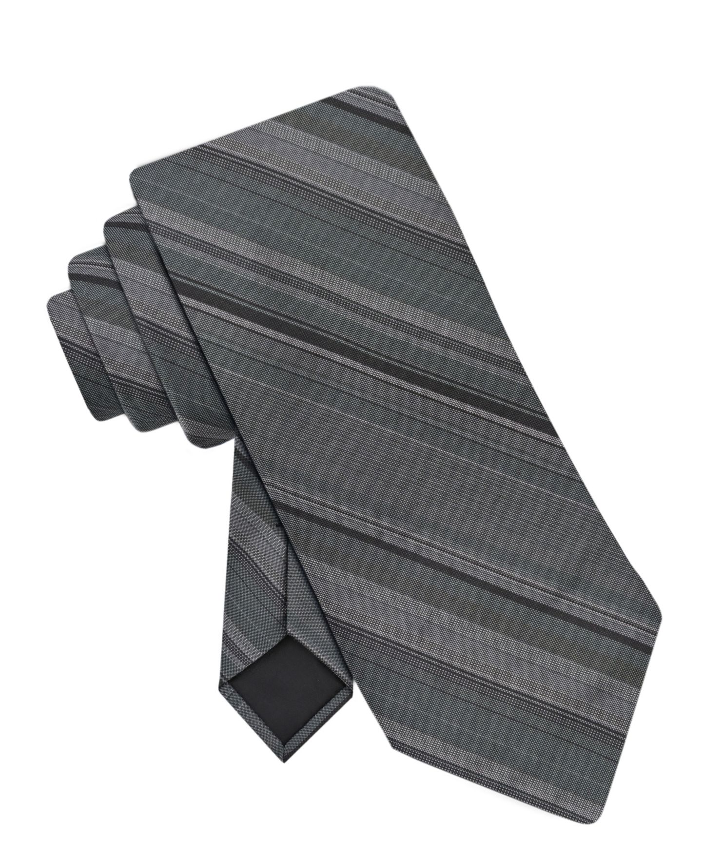 Мужской галстук Calvin Klein Castle Stripe Classic Tie, цвет: Тёмно-зелёный — фото 4
