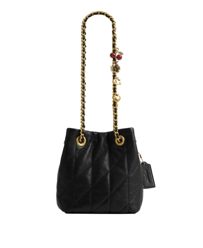 COACH Quilted Small Leather Drawstring Crossbody Bag
