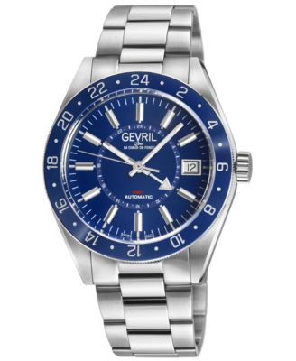 Men's Swiss Made Belmont Swiss Automatic Silver Stainless Steel Bracelet Watch