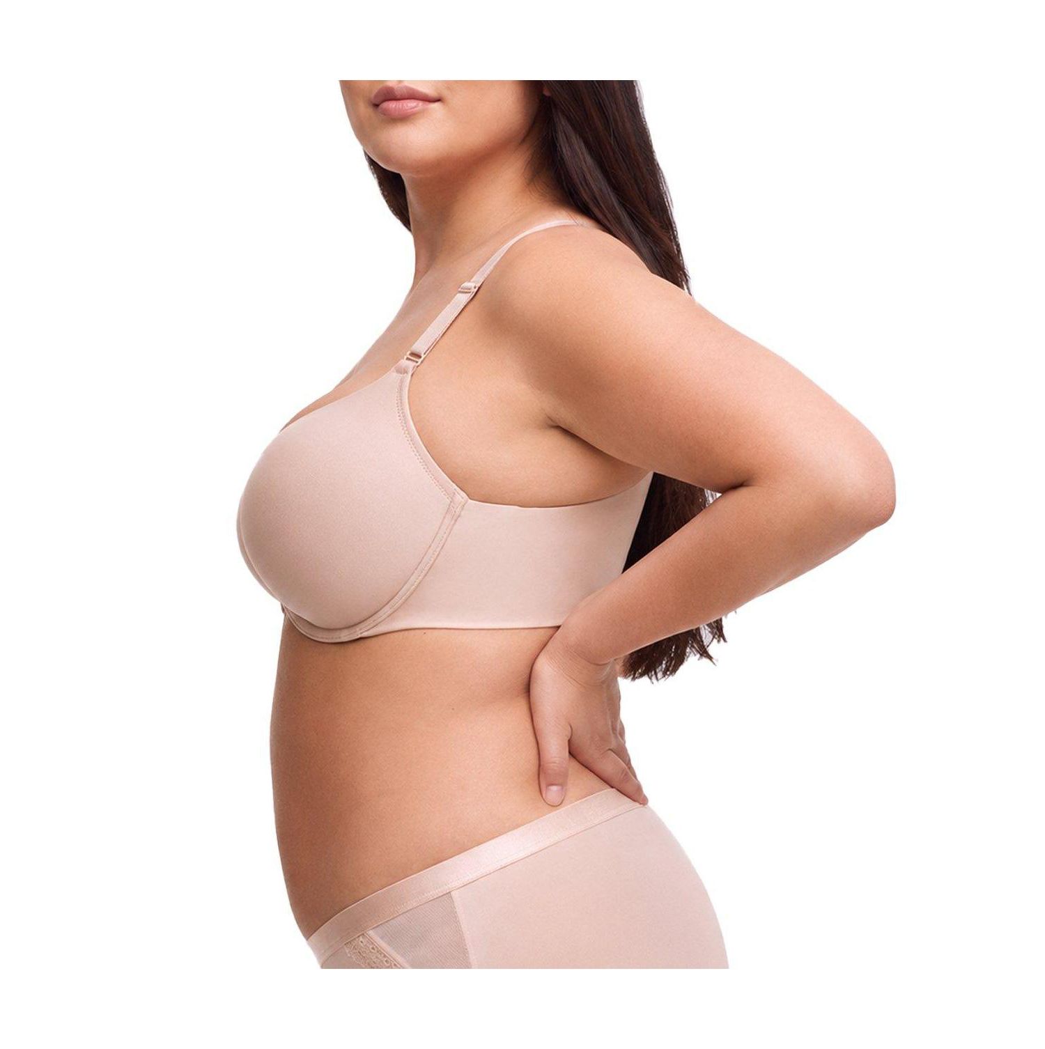 Women's XO Plunge Push-Up Smooth Bra with Crisscross Design