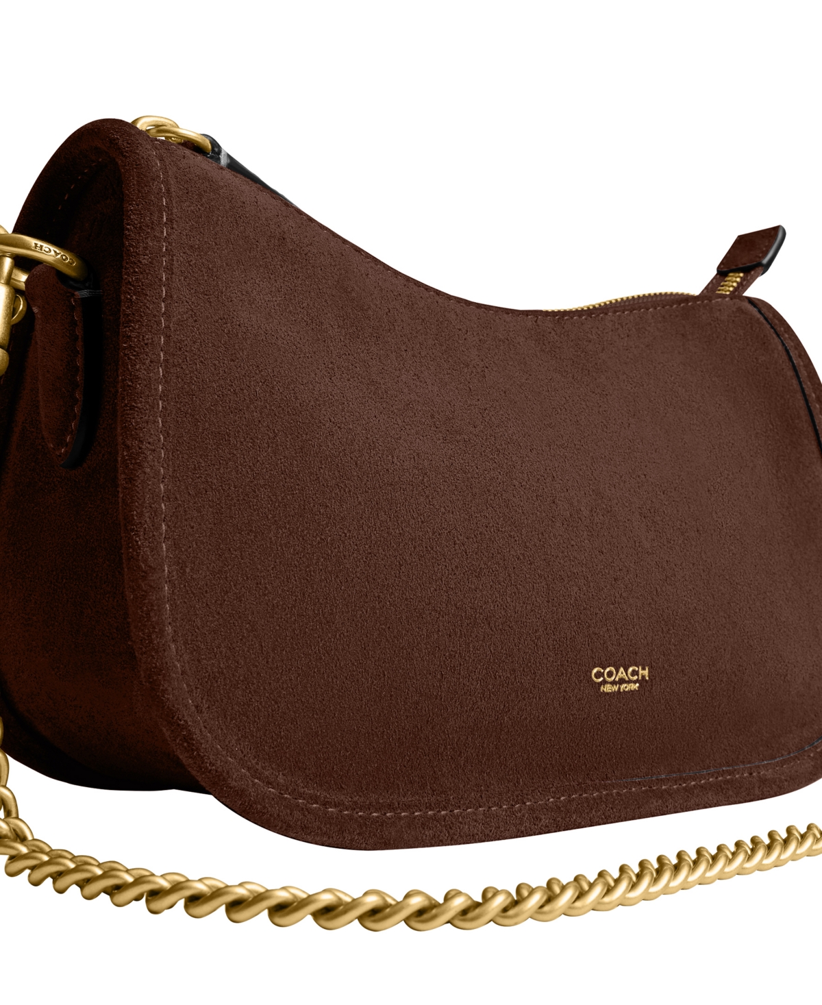 Coach Waverly Small Suede Shoulder Bag