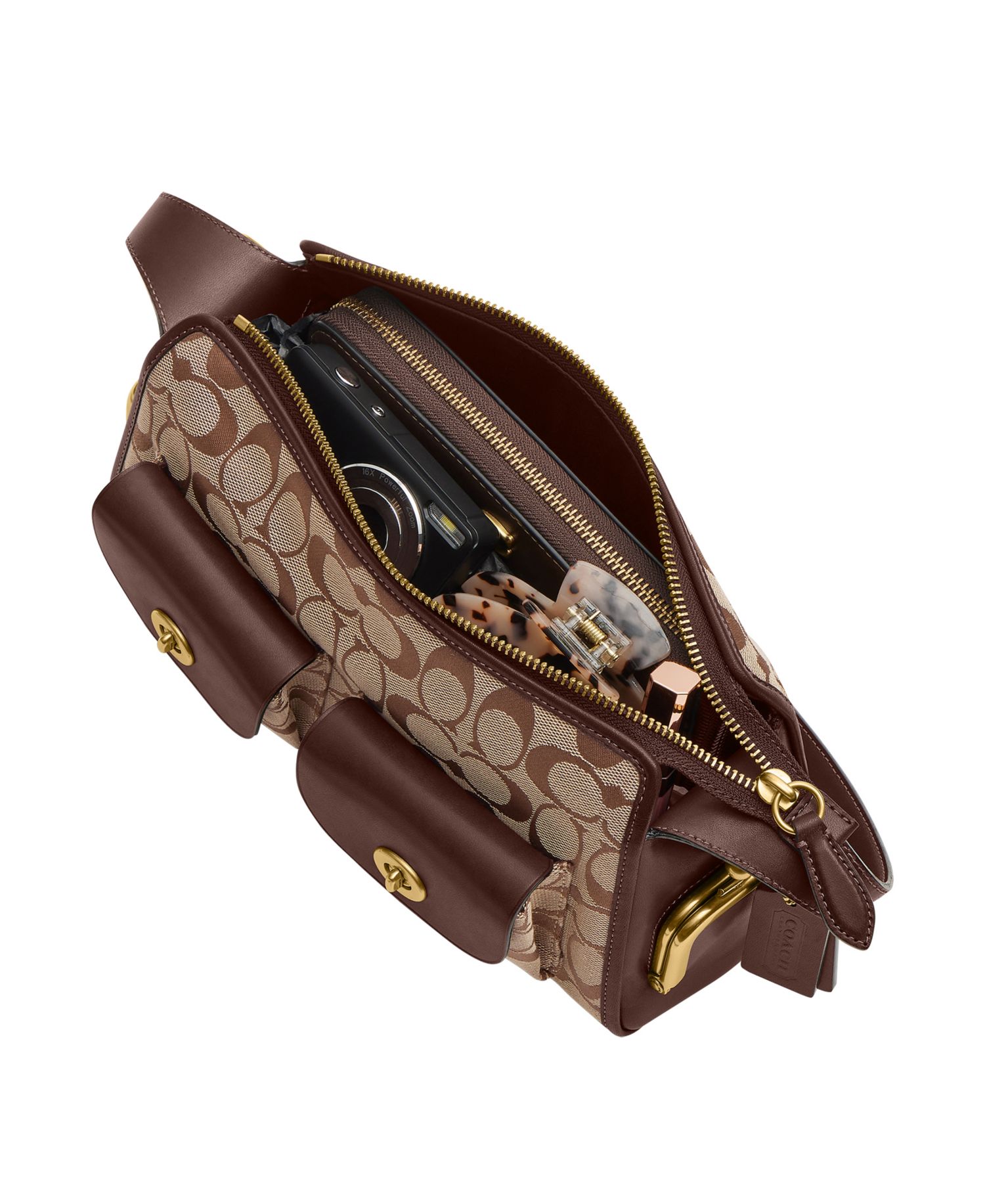 Originals Haversack Turnlock Medium Signature Jacquard Shoulder Bag 27