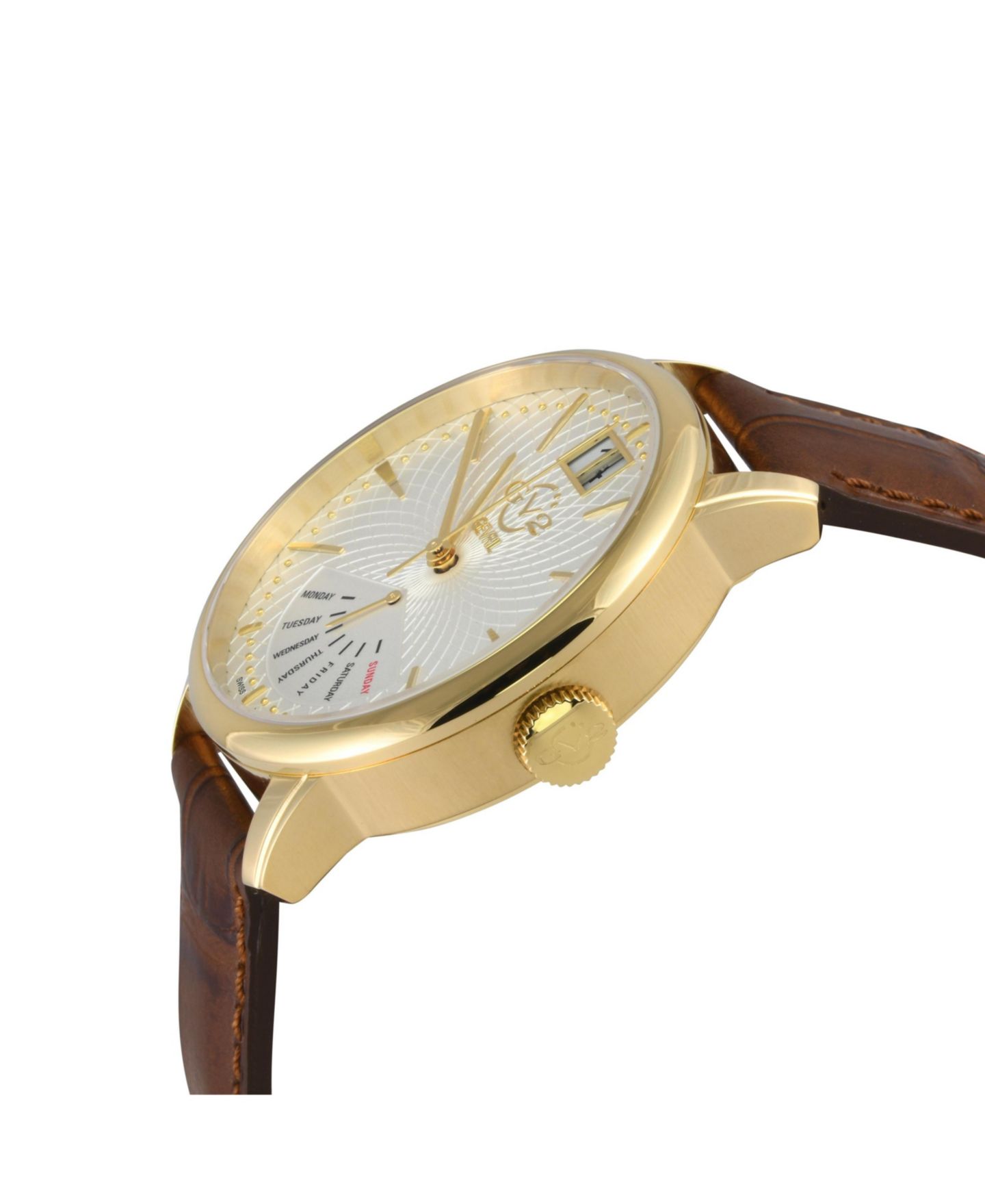 Мужские часы GV2 by Gevril Swiss Made Rovescio Swiss Quartz Leather Strap Watch — фото 2