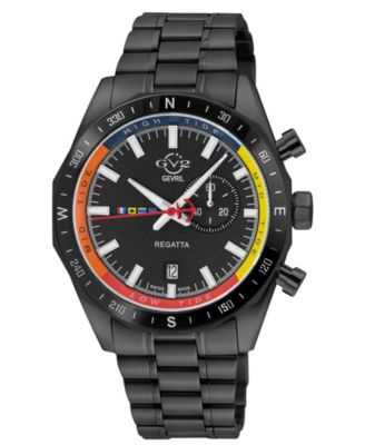 Men's Swiss Made Regatta Swiss Quartz IP Stainless Steel Bracelet Watch