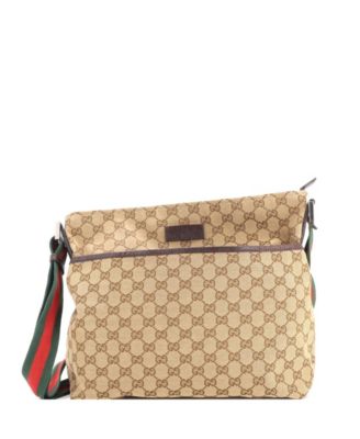 Medium Front Pocket Web Messenger GG Canvas
