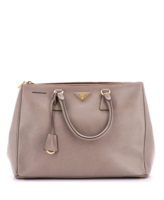 Large Double Zip Lux Tote Saffiano Leather