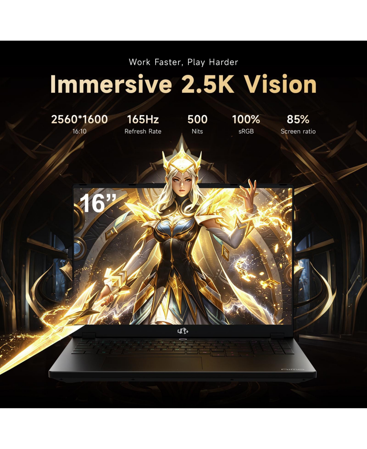 Nimo Ai Laptop Amd Ryzen Ai Max+ 395 16" 128GB LPDDR5x 165Hz Laptop