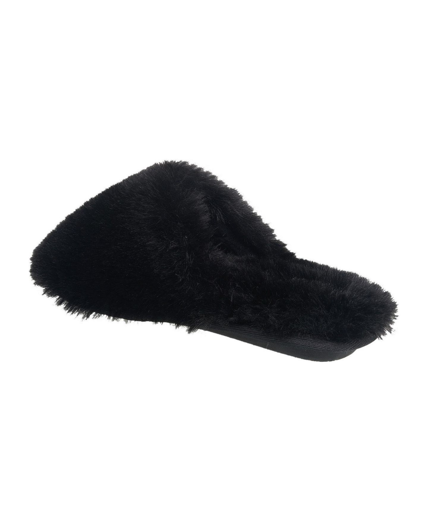 Женские тапочки Nine West Faux Fur Closed Scuff Slipper, цвет: Чёрный — фото 3