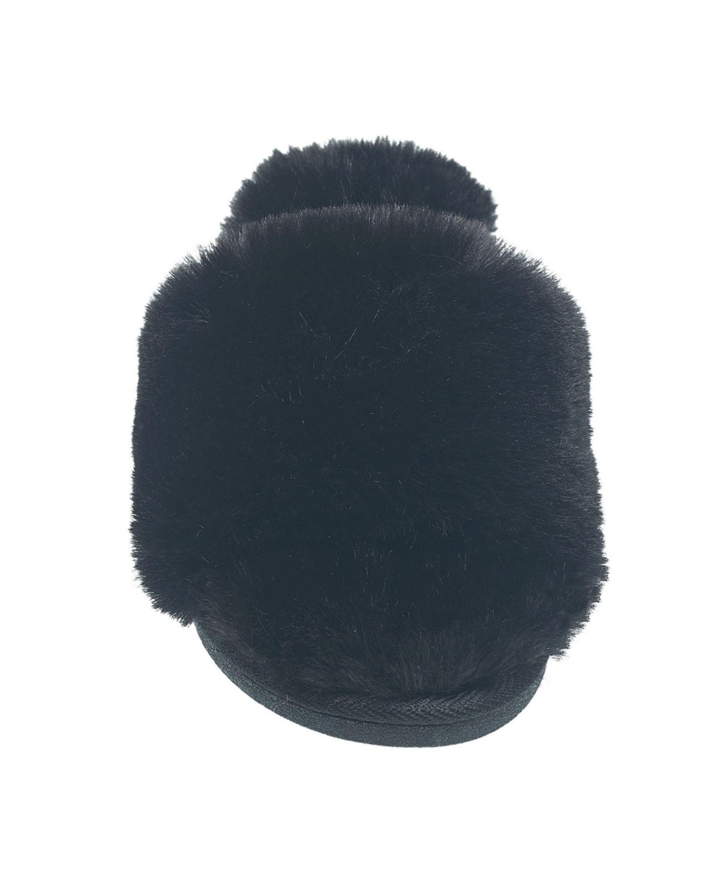 Женские тапочки Nine West Slide Faux Fur Slipper, цвет: Чёрный — фото 4